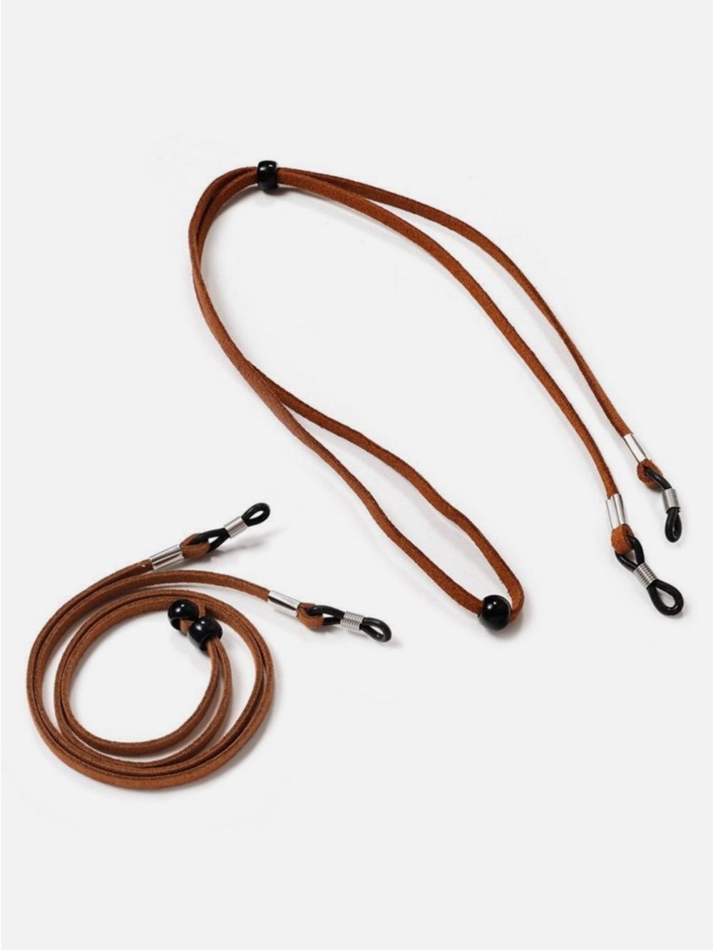 Brown Leather Suede Glasses Lanyard Strap - Picture 2 of 5